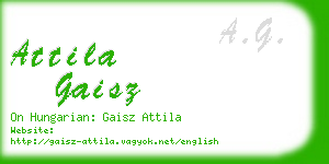 attila gaisz business card